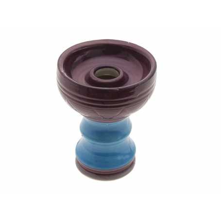 Shisha Kopf Keramik Violett, Hellblau