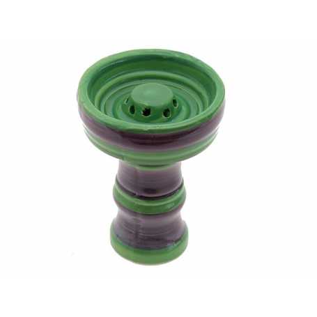 Shishakopf Keramik Purple-Grün