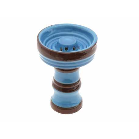 Shishakopf Keramik Coffee Braun-Hellblau
