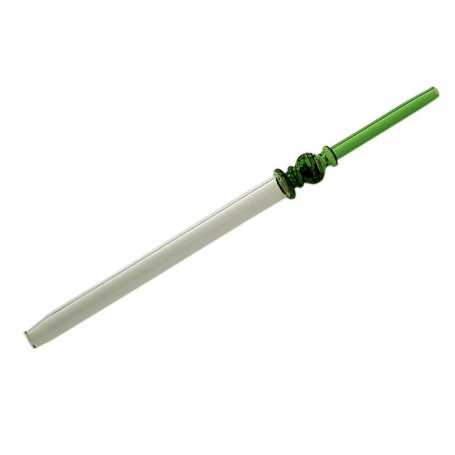 Glas-Mundstück Grün 39cm