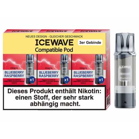 ICEWAVE Pod Blueberry Raspberry 20 mg/ml 3 Stück