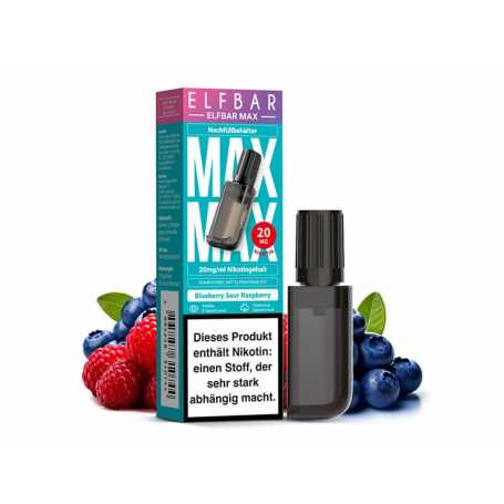 ELFBAR Max Blueberry Sour Raspberry Pod 10ml 20mg/ml