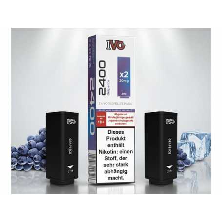 IVG 2400 Grape Ice Prefilled Pod 20mg - 2er Set
