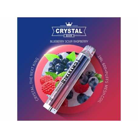 Crystal Bar Blueberry Sour Raspberry E-Shisha 20mg