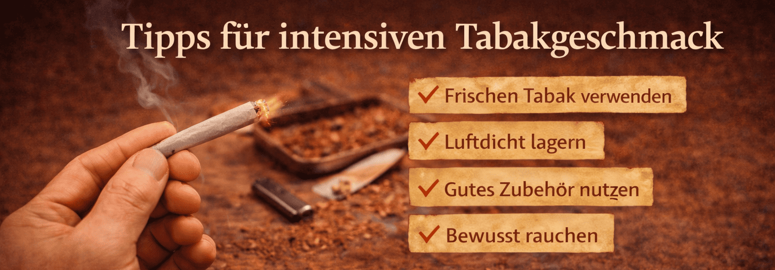 Intensiver Tabakgeschmack verbessern