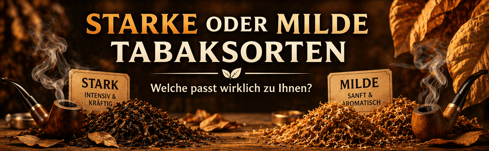 Starker oder milder Tabak Unterschied