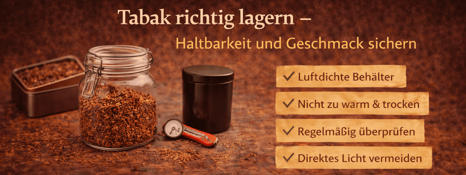 Tabak richtig lagern Anleitung