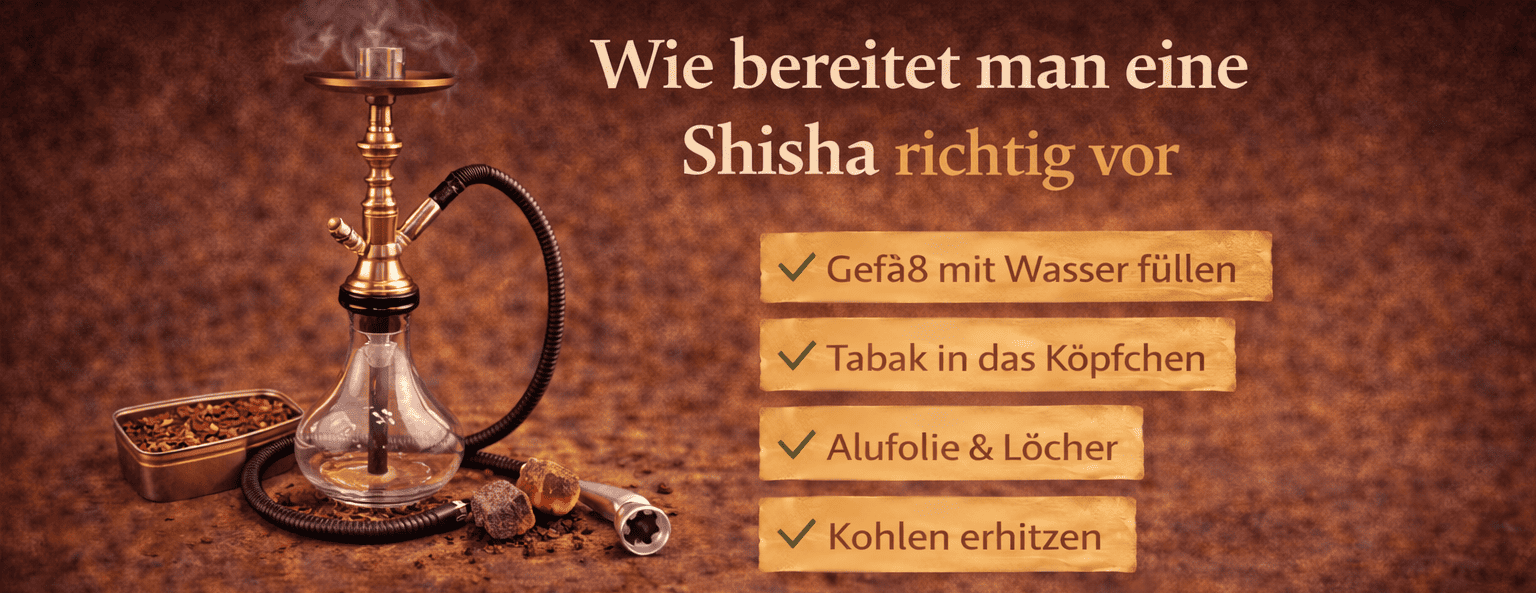 Shisha richtig vorbereiten Anleitung