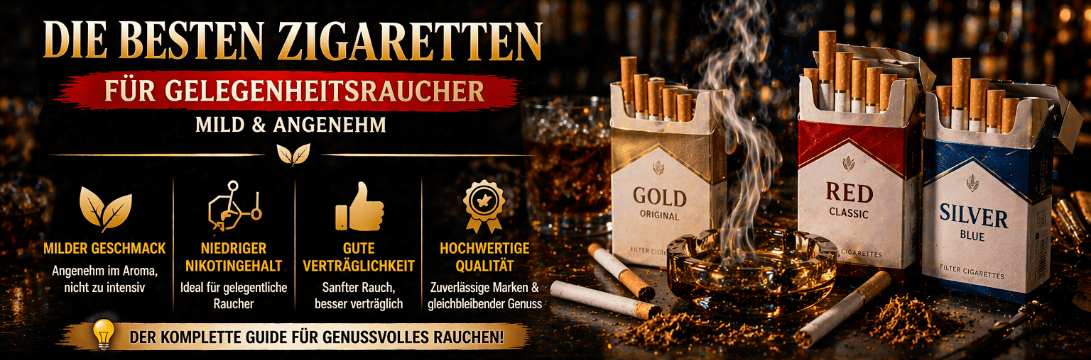 Milde Zigaretten für Gelegenheitsraucher