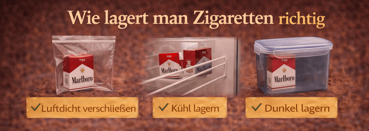 Zigaretten richtig lagern Tipps