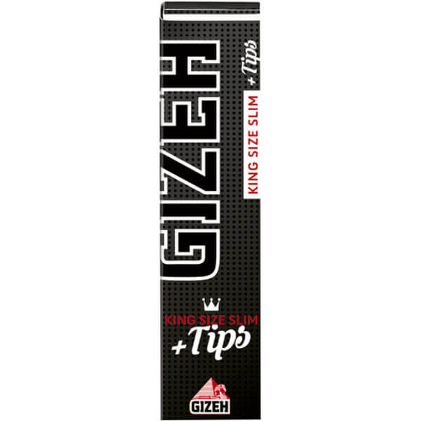 GIZEH Black King Size Slim +Tip