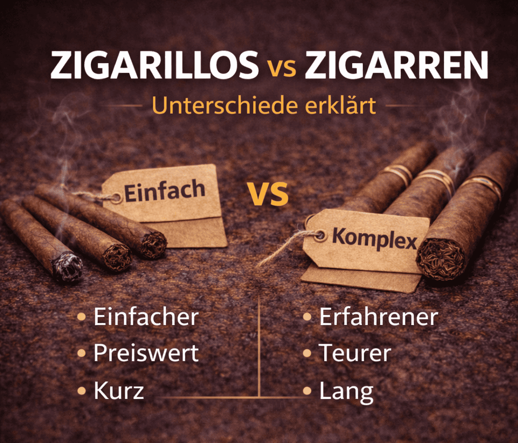 Zigarillos vs Zigarren Unterschiede erklärt