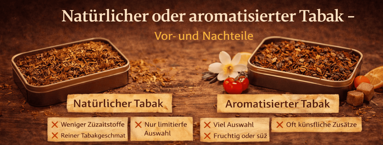 Natürlicher oder aromatisierter Tabak