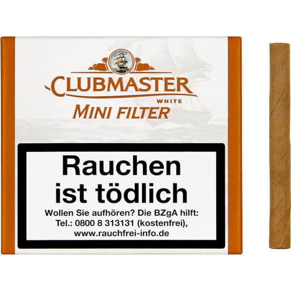 Clubmaster Mini Filter White Zigarillos