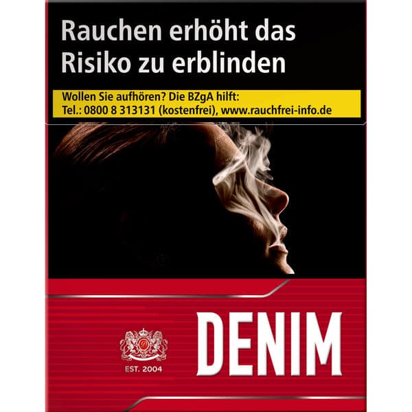 Denim Red XL Zigaretten Packung