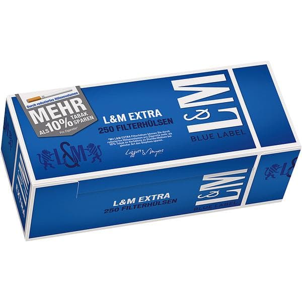 L&M Blue Label Zigarettenhülsen