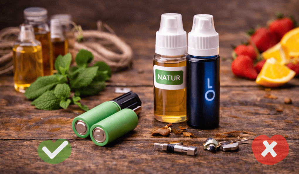 Natürliche und aromatisierte Liquids im Vergleich