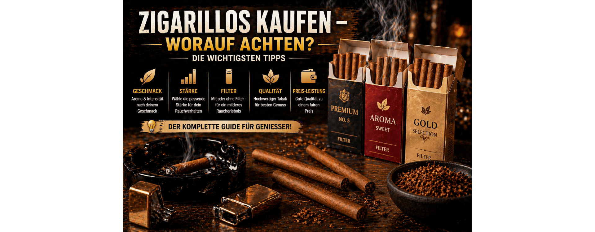 Zigarillos kaufen – Worauf achten? Die wichtigsten Tipps
