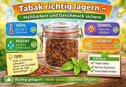Tabak richtig lagern – Haltbarkeit und Geschmack sichern